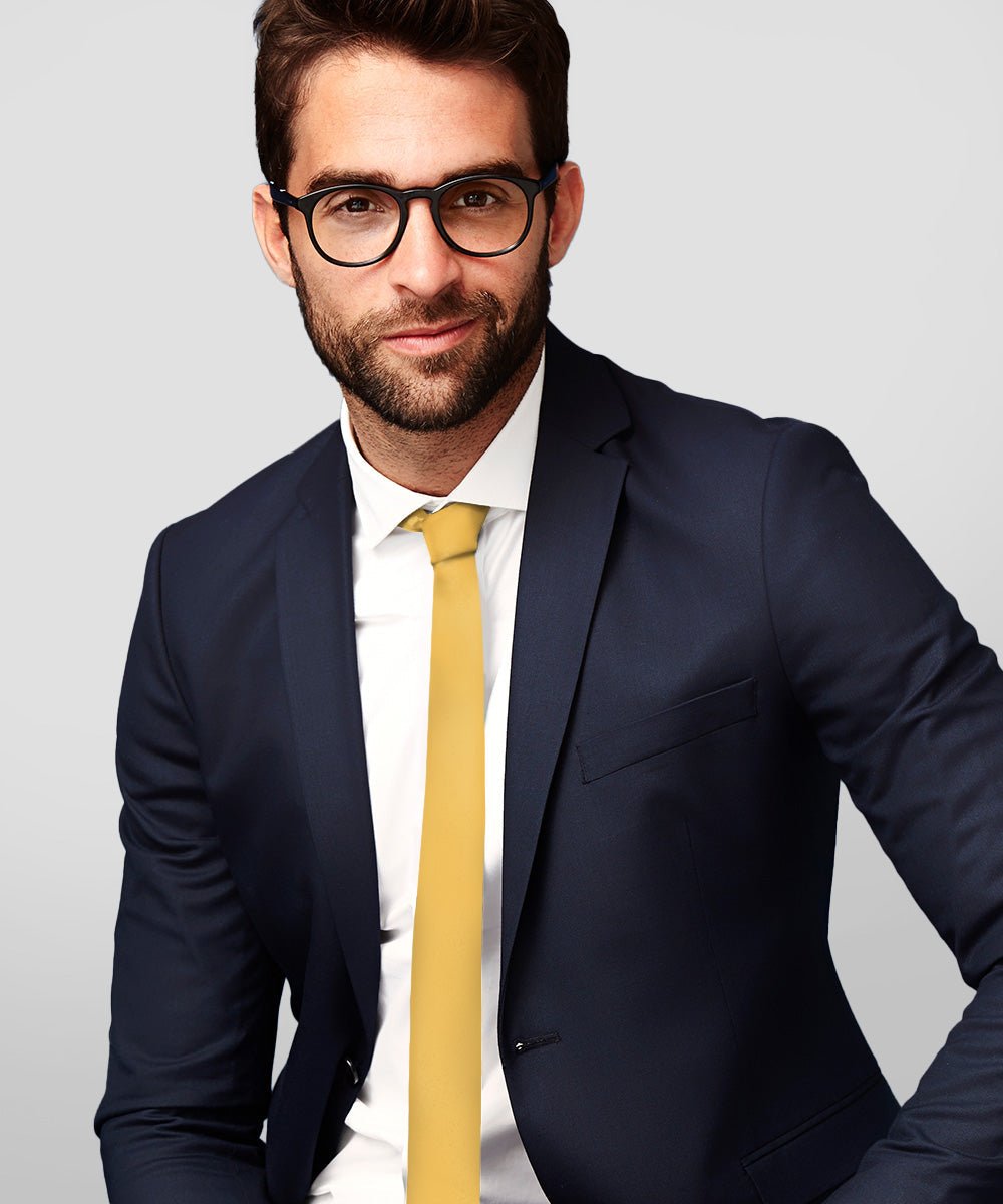 Vittorio Farina Men's Satin Skinny Necktie (Multipack) - Aqua/Gold/Red/Royal - Necktie - Vittorio Farina