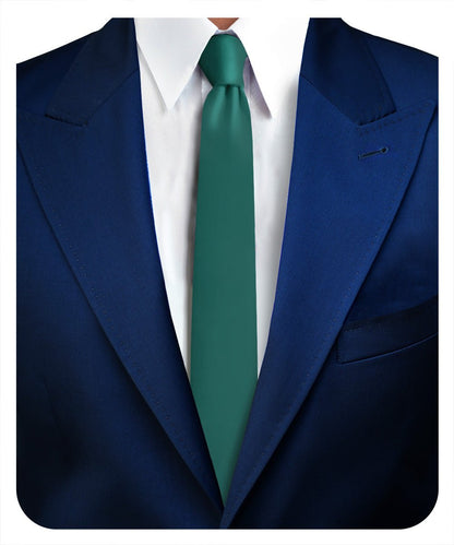 Vittorio Farina Men's Satin Skinny Necktie - Gold - Necktie - Vittorio Farina