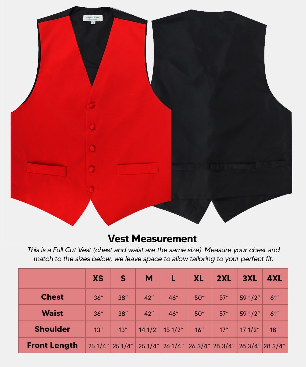 Vittorio Farina Men's Satin Vest, Necktie, Bow Tie and Pocket Square Set (Black Back) - Lime Green - Vest Set - Vittorio Farina
