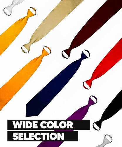 Vittorio Farina Men's Satin Zipper Necktie - Amber - Necktie - Vittorio Farina
