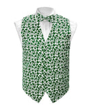 Vittorio Farina Men's Shamrock Vest, Necktie, Bow Tie and Pocket Square Set - Shamrock - Vest Set - Vittorio Farina