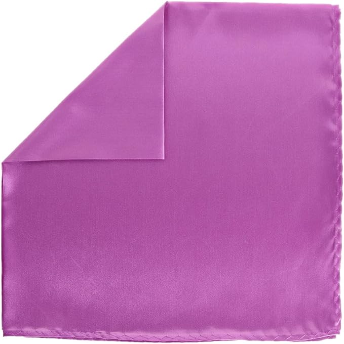 Vittorio Farina Men's Silky Satin Square Pocket Square - Lavender - Pocket Square - Vittorio Farina