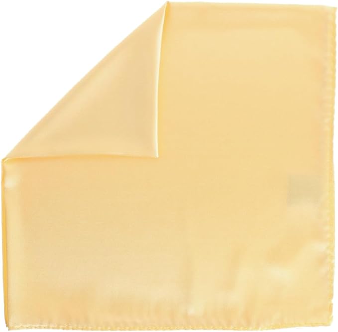 Vittorio Farina Men's Silky Satin Square Pocket Square - Maize - Pocket Square - Vittorio Farina