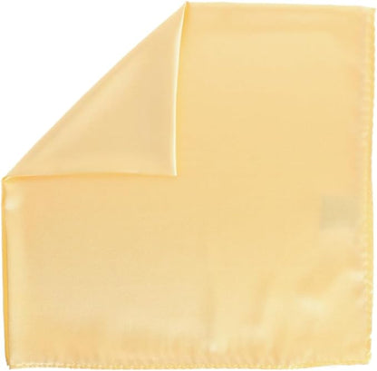 Vittorio Farina Men's Silky Satin Square Pocket Square - Maize - Pocket Square - Vittorio Farina