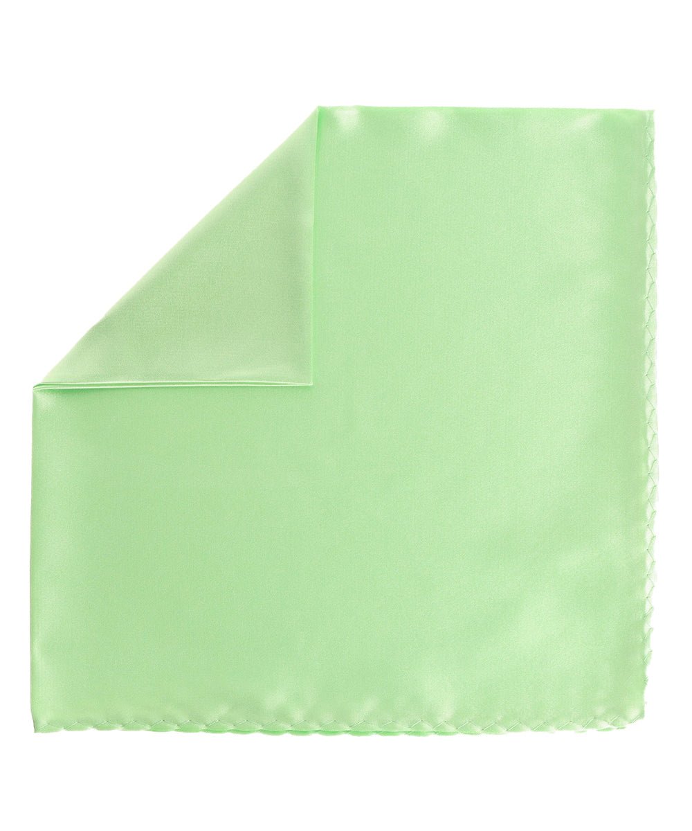 Vittorio Farina Men's Silky Satin Square Pocket Square - Mint Green - Pocket Square - Vittorio Farina