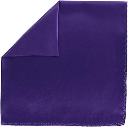 Vittorio Farina Men's Silky Satin Square Pocket Square - Purple - Pocket Square - Vittorio Farina