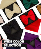 Vittorio Farina Men's Velvet Teardrop Bow Tie & Pocket Square in Gift Box - Black - Bow Tie & Pocket Square - Vittorio Farina