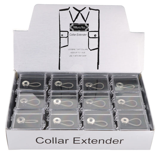 Vittorio Farina Men's WONDER Button Collar Extenders - 24 (Box) - Apparel Accessories - Vittorio Farina