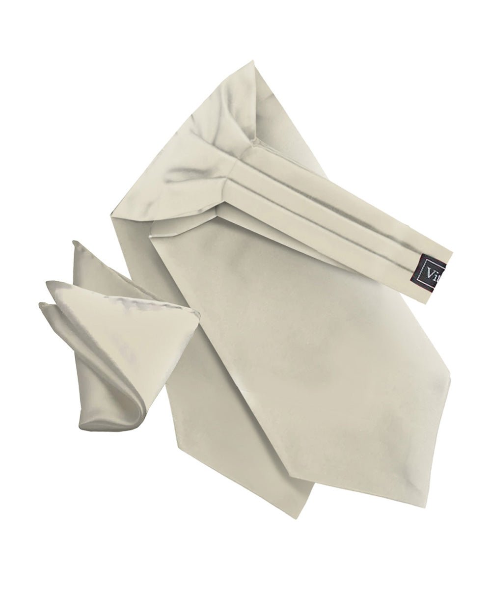 Vittorio Farina Men's Woven Paisley Ascot & Pocket Square - Ivory - Ascot & Pocket Square - Vittorio Farina