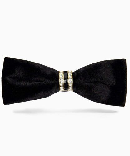 Vittorio Farina Velvet Bow Tie in Gift Box - Black - Bow Tie - Vittorio Farina