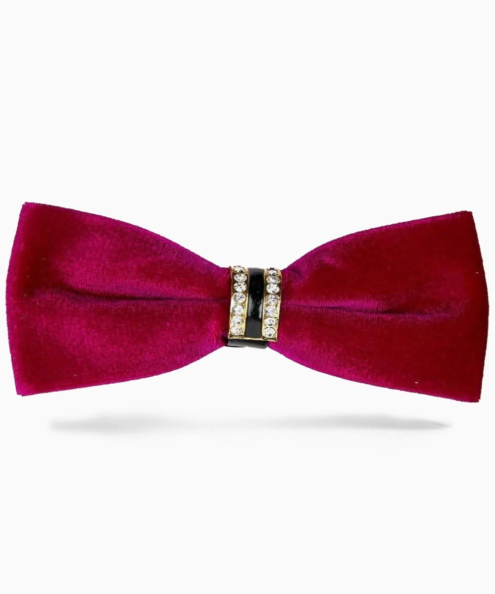 Vittorio Farina Velvet Bow Tie in Gift Box - Hot Pink - Bow Tie - Vittorio Farina