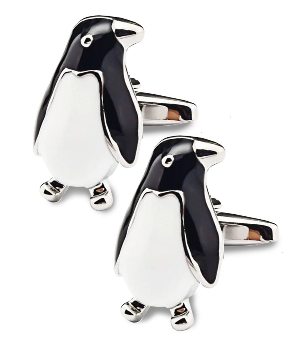 Vittorio Vico Animal Themed Cufflinks in Gift Box: CL36XX Series - Black and White Penguin - Cufflinks - Vittorio Vico