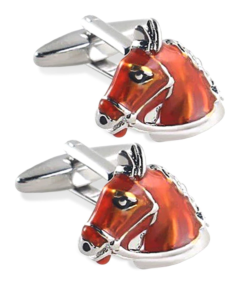 Vittorio Vico Animal Themed Cufflinks in Gift Box: CL36XX Series - Brown Horse Head - Cufflinks - Vittorio Vico
