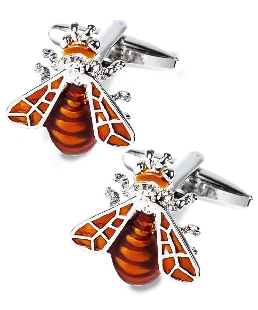 Vittorio Vico Animal Themed Cufflinks in Gift Box: CL36XX Series - Orange Bee - Cufflinks - Vittorio Vico