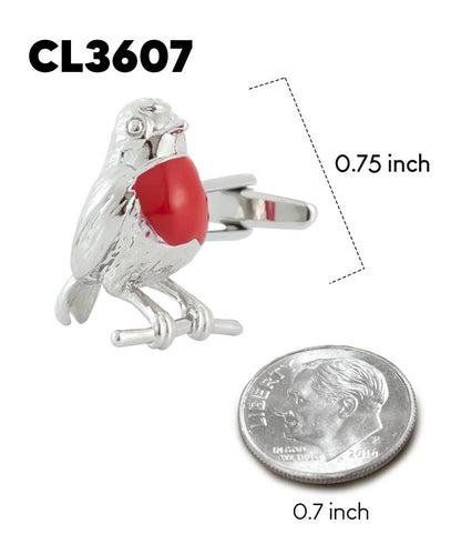 Vittorio Vico Animal Themed Cufflinks in Gift Box: CL36XX Series - Red Cuckoo - Cufflinks - Vittorio Vico