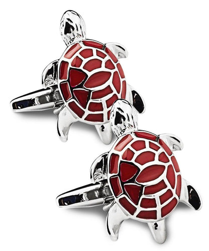 Vittorio Vico Animal Themed Cufflinks in Gift Box: CL36XX Series - Red Turtle - Cufflinks - Vittorio Vico