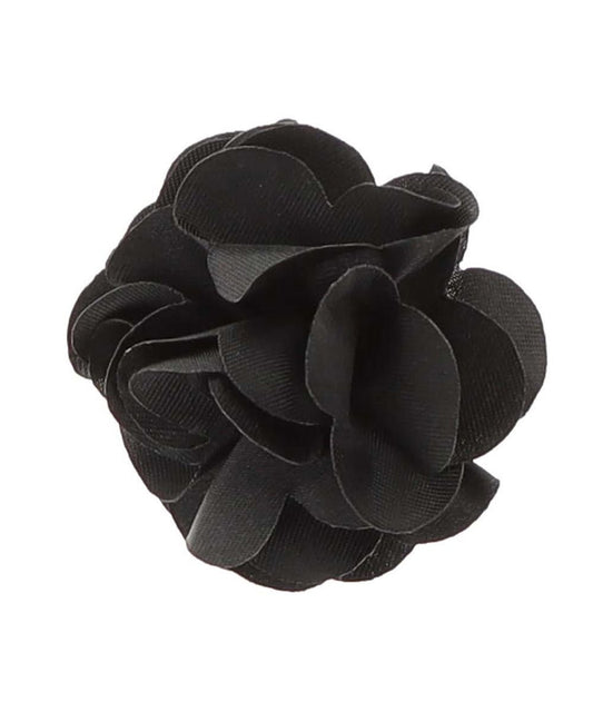 Vittorio Vico Boy's Satin Flower Lapel Pin - Black - Boyswear - Vittorio Vico