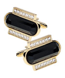 Vittorio Vico Capsule Colorstone Cufflinks: CL17XX Series - Black and Gold - Cufflinks - Vittorio Vico