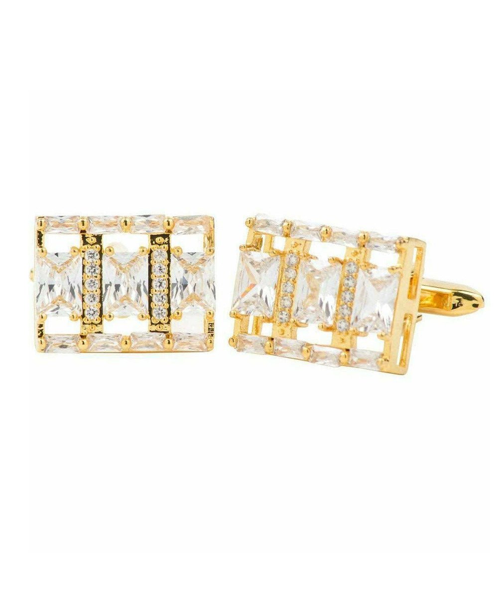 Vittorio Vico Gold Iced Wedding Cufflinks in Gift Box: CL100x Series - CL 1004 - Cufflinks - Vittorio Vico