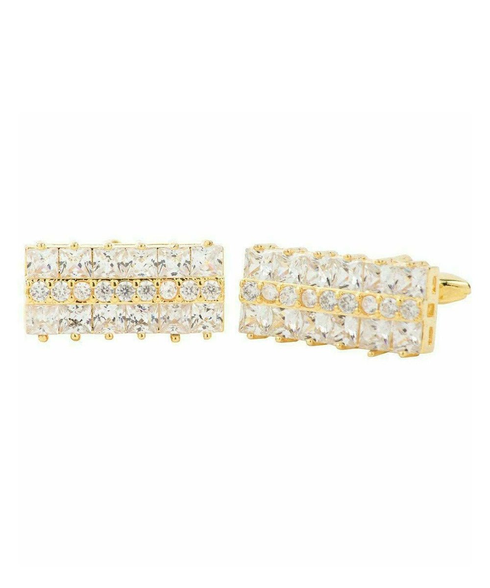 Vittorio Vico Gold Iced Wedding Cufflinks in Gift Box: CL100x Series - CL 1005 - Cufflinks - Vittorio Vico