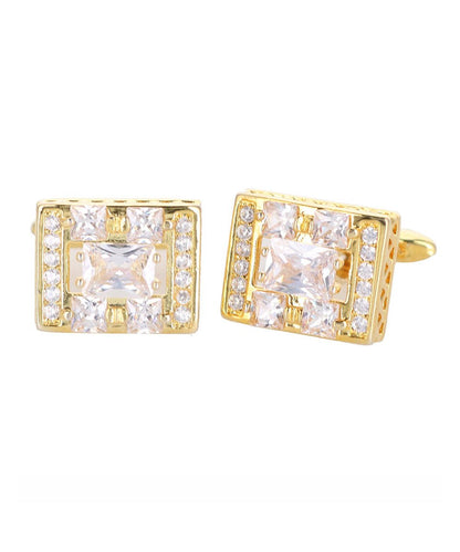 Vittorio Vico Gold Iced Wedding Cufflinks in Gift Box: CL100x Series - CL 1008 - Cufflinks - Vittorio Vico