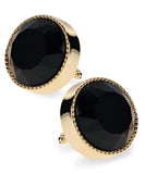 Vittorio Vico Large Colorful Tricep Colorstone Cufflinks: CL16XX Series - Black and Gold - Cufflinks - Vittorio Vico