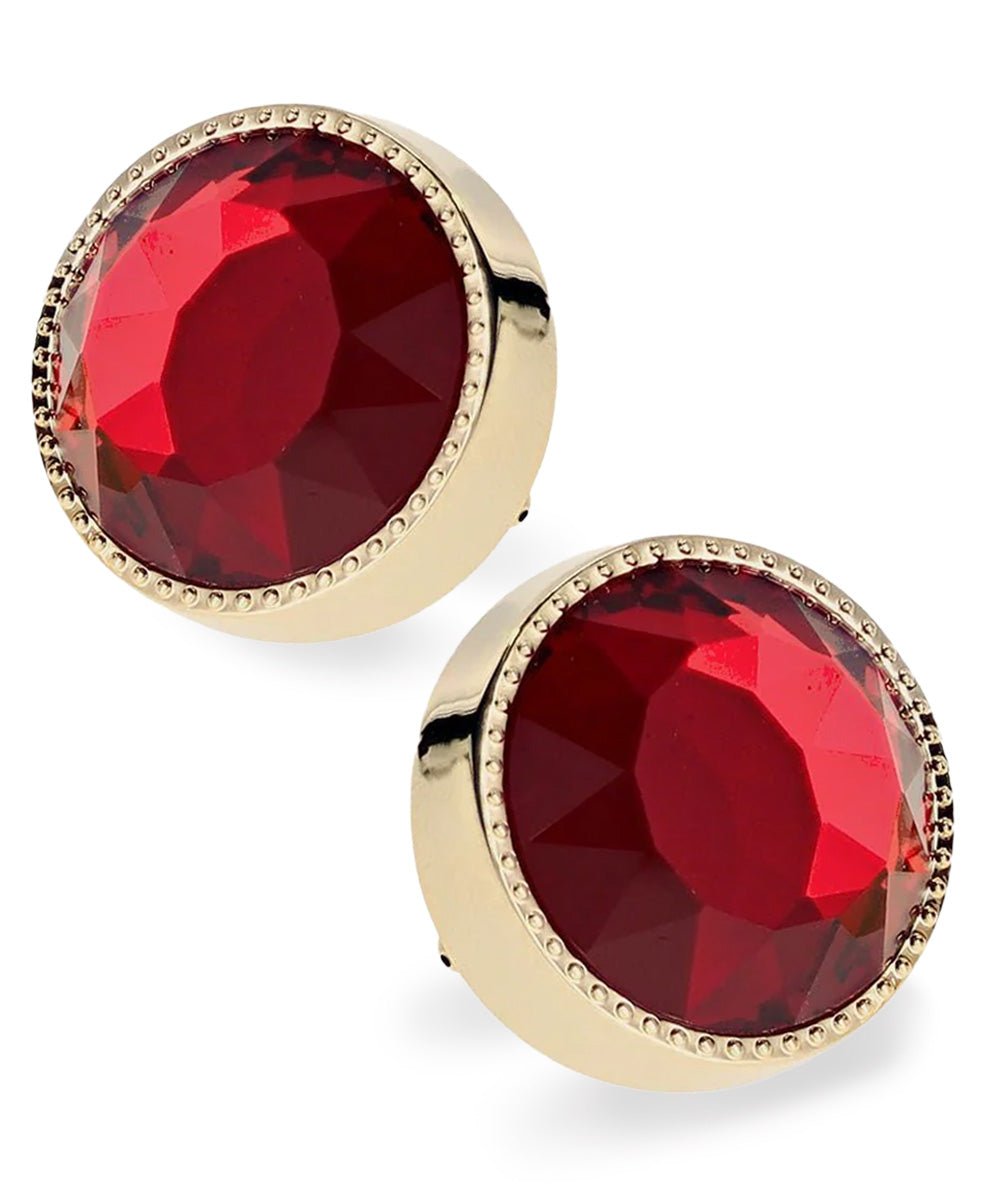 Vittorio Vico Large Colorful Tricep Colorstone Cufflinks: CL16XX Series - Red and Gold - Cufflinks - Vittorio Vico