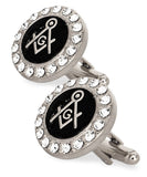 Vittorio Vico Masonic Themed Cufflinks: CL39XX Series - Bling and Silver - Cufflinks - Vittorio Vico