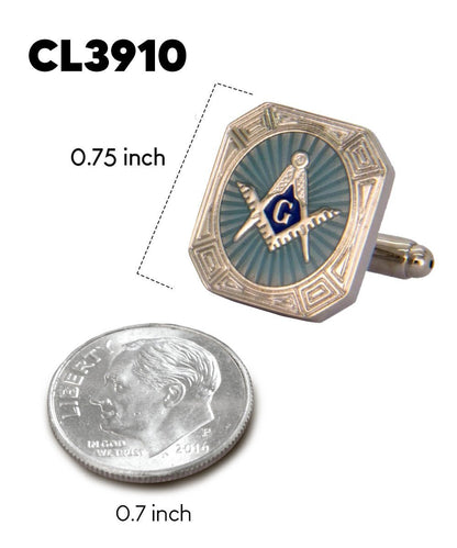 Vittorio Vico Masonic Themed Cufflinks: CL39XX Series - Rectangular and Gold - Cufflinks - Vittorio Vico