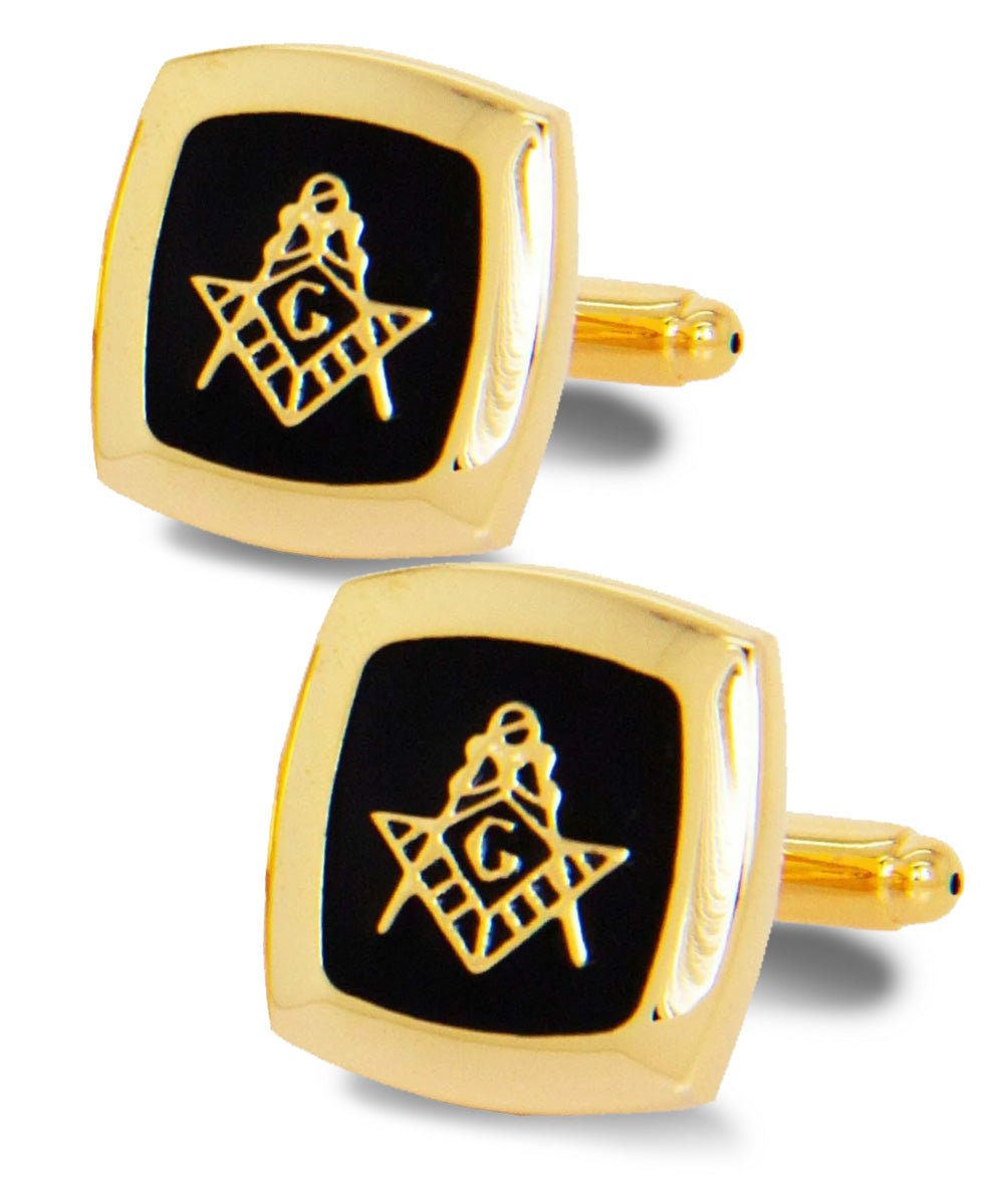 Vittorio Vico Masonic Themed Cufflinks: CL39XX Series - Square and Gold - Cufflinks - Vittorio Vico
