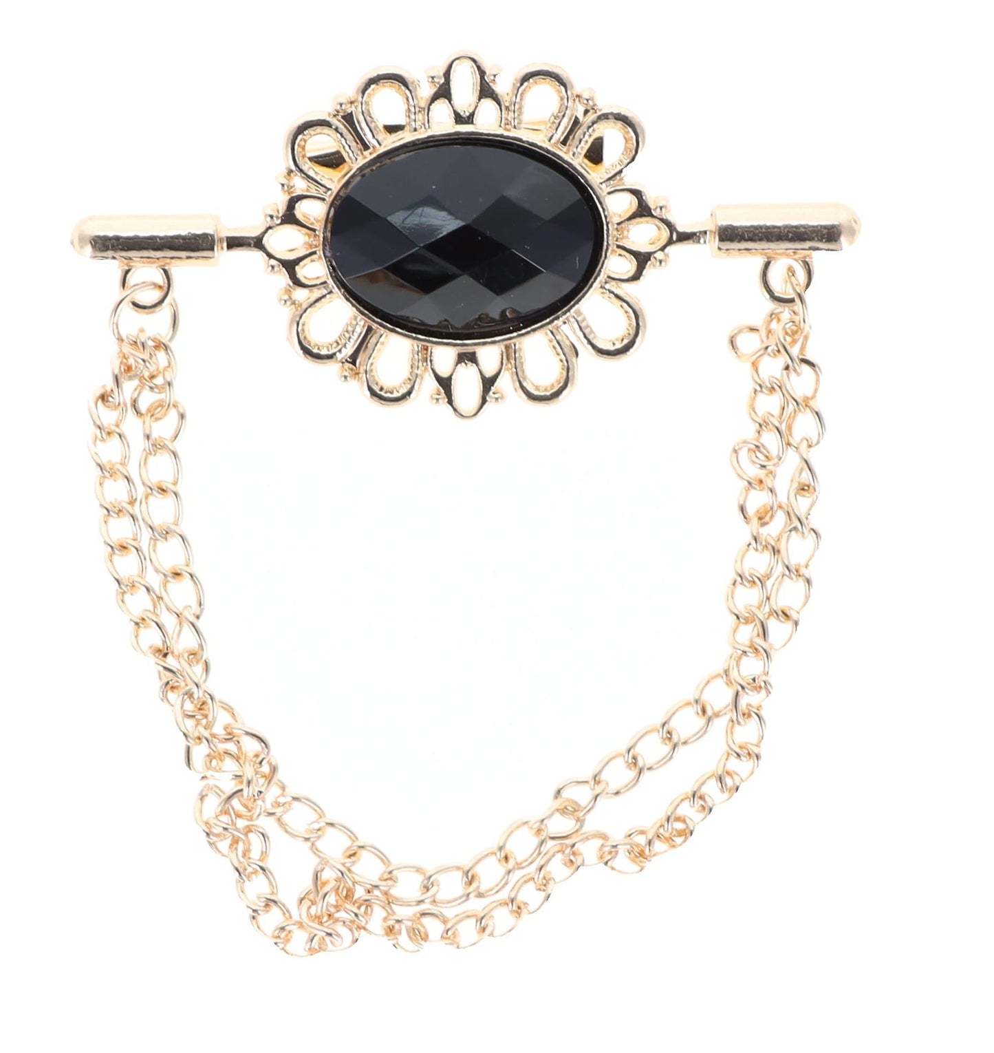 Vittorio Vico Men's Design Brooch in Gift Box - Black Mirror - Brooche - Vittorio Vico