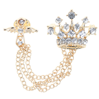 Vittorio Vico Men's Design Brooch in Gift Box - Gold Crown - Brooche - Vittorio Vico