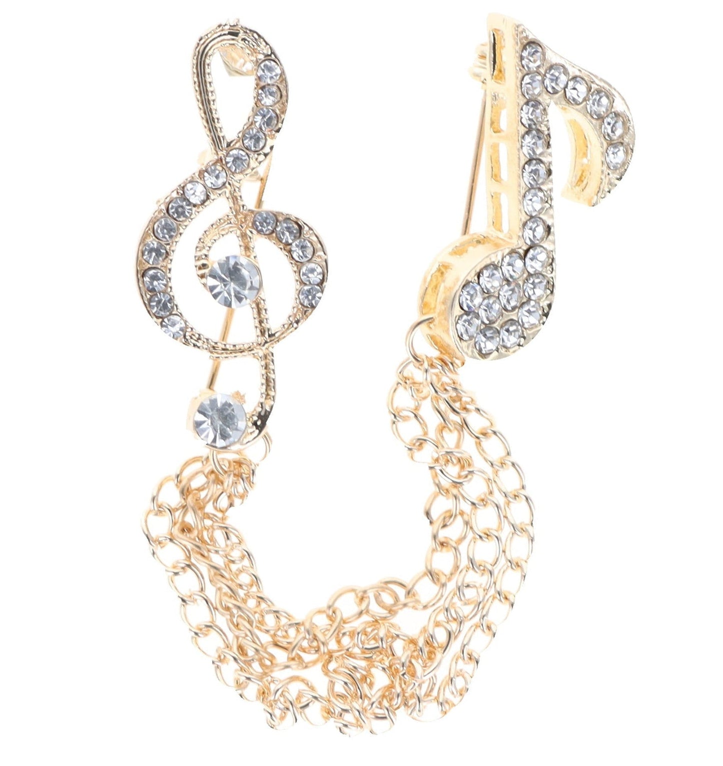 Vittorio Vico Men's Design Brooch in Gift Box - Gold Musical Note - Brooche - Vittorio Vico