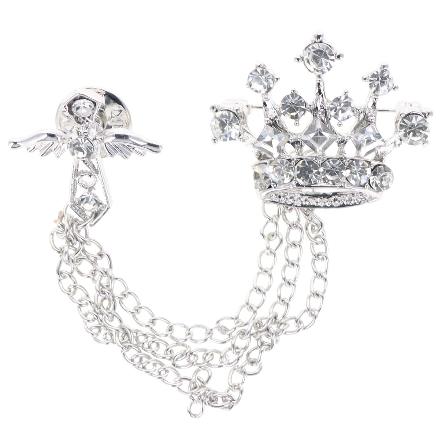 Vittorio Vico Men's Design Brooch in Gift Box - Silver Crown - Brooche - Vittorio Vico