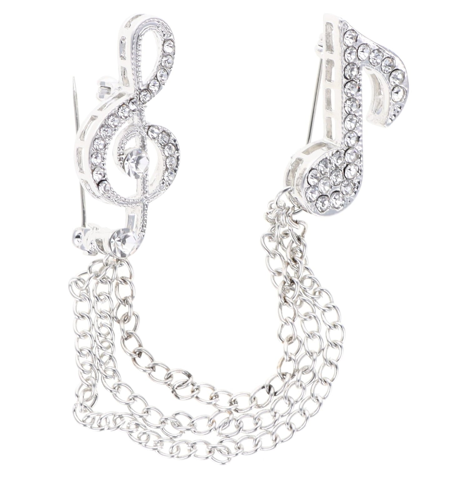 Vittorio Vico Men's Design Brooch in Gift Box - Silver Musical Note - Brooche - Vittorio Vico