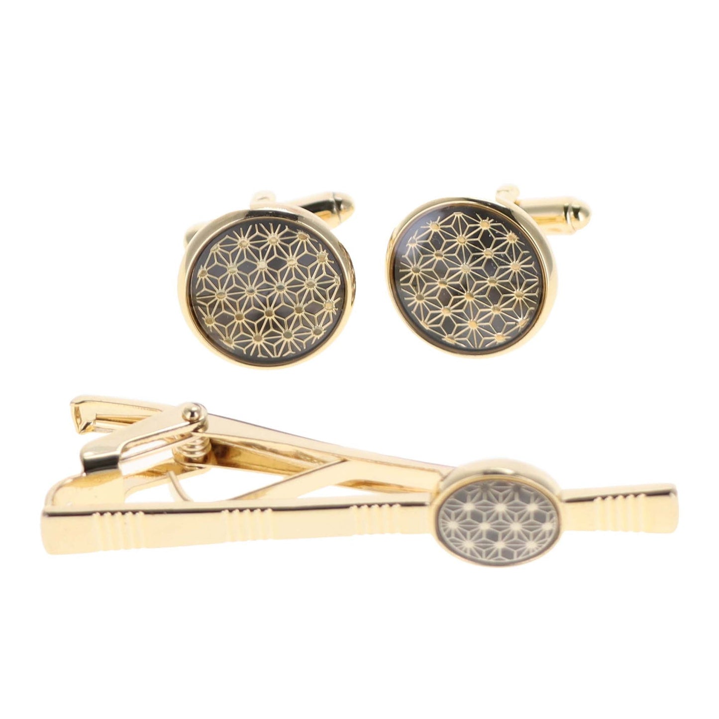 Vittorio Vico Men's Enamel Cufflink & Tie Bar Set in Gift Box - CE-005 - Cufflink & Tiebar Set - Vittorio Vico