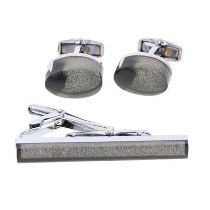 Vittorio Vico Men's Enamel Cufflink & Tie Bar Set in Gift Box - CE-016 - Cufflink & Tiebar Set - Vittorio Vico