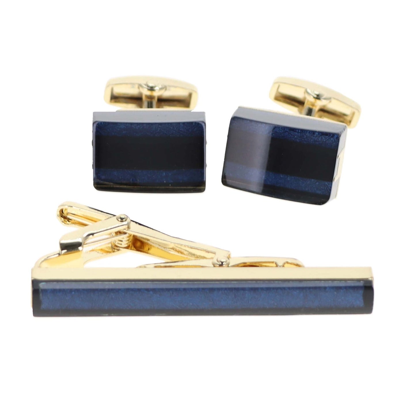 Vittorio Vico Men's Enamel Cufflink & Tie Bar Set in Gift Box - CE-017 - Cufflink & Tiebar Set - Vittorio Vico