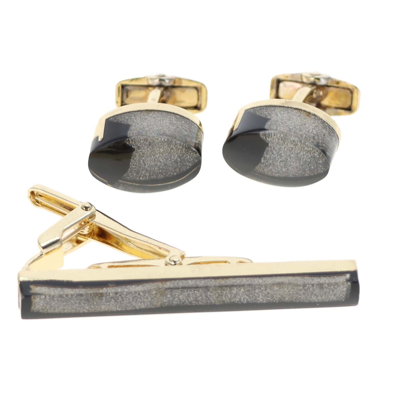 Vittorio Vico Men's Enamel Cufflink & Tie Bar Set in Gift Box - CE015 - Cufflink & Tiebar Set - Vittorio Vico