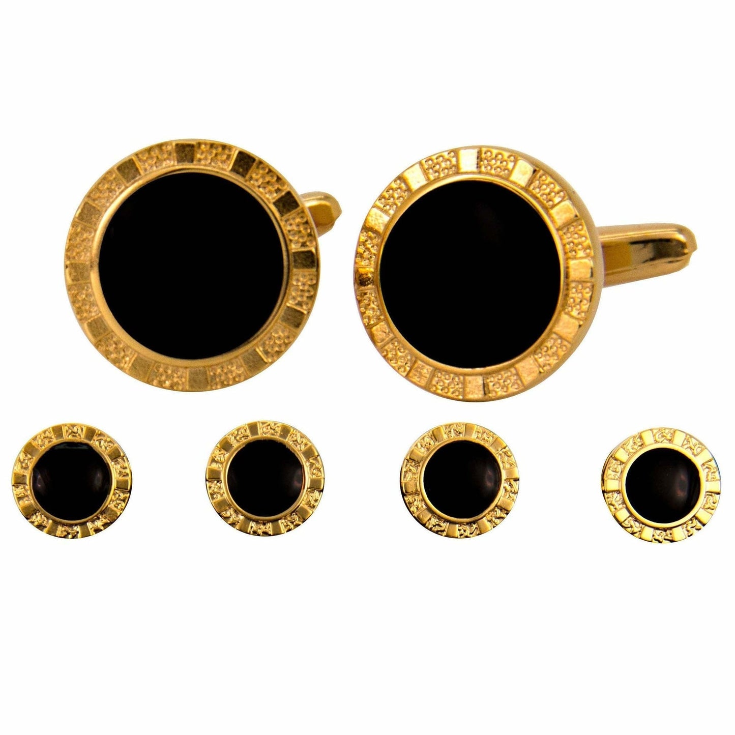 Vittorio Vico Men's Gold Cufflink & Stud Sets in Gift Box - Gold (FS-171) - Cufflink & Stud Sets - Vittorio Vico