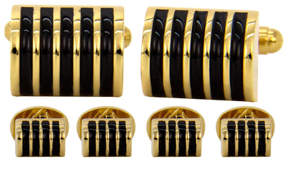 Vittorio Vico Men's Gold Cufflink & Stud Sets in Gift Box - Gold (FS-20) - Cufflink & Stud Sets - Vittorio Vico