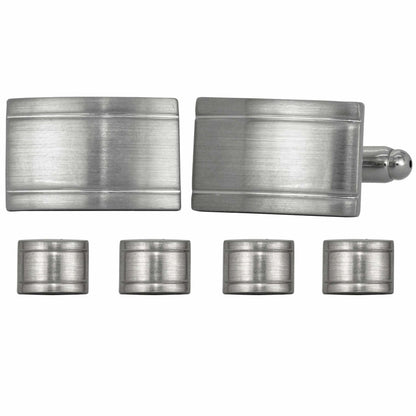 Vittorio Vico Men's Silver Cufflinks & Stud Sets in Gift Box - Silver (FS-157) - Cufflink & Stud Sets - Vittorio Vico