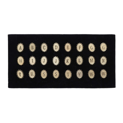 Vittorio Vico Men's Tie Tacks on Presentation Board: 24 Pack - Gold Initial - Tie Tack - Vittorio Vico