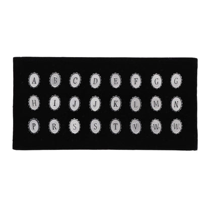 Vittorio Vico Men's Tie Tacks on Presentation Board: 24 Pack - Silver Initial - Tie Tack - Vittorio Vico