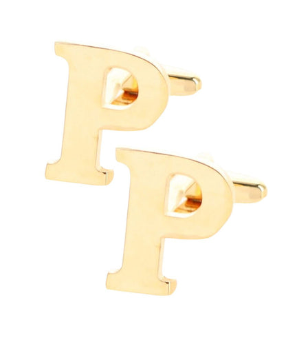 Vittorio Vico Plain Initial Cufflinks in Gift Box - Gold - Initial Cufflinks - Vittorio Vico