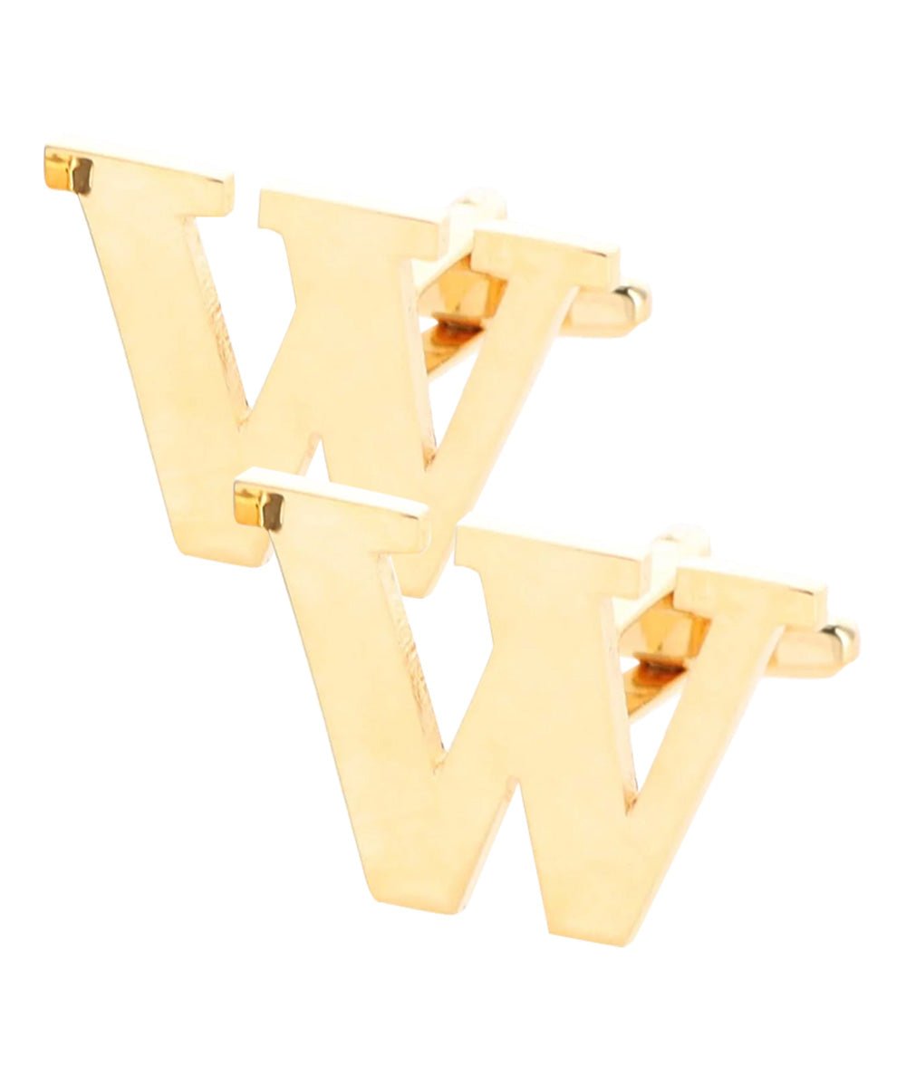 Vittorio Vico Plain Initial Cufflinks in Gift Box - Gold - Initial Cufflinks - Vittorio Vico