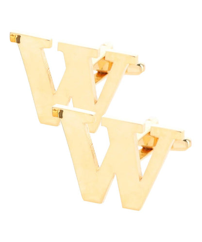 Vittorio Vico Plain Initial Cufflinks in Gift Box - Gold - Initial Cufflinks - Vittorio Vico