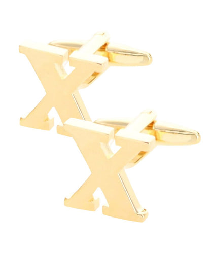 Vittorio Vico Plain Initial Cufflinks in Gift Box - Gold - Initial Cufflinks - Vittorio Vico