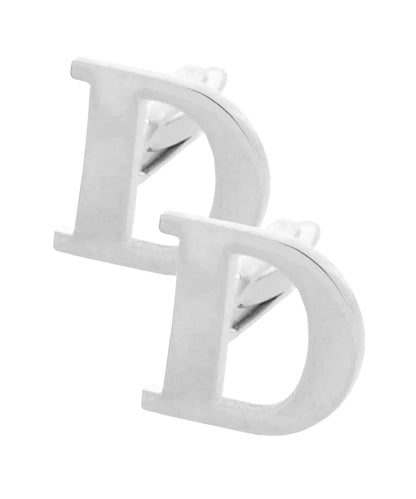 Vittorio Vico Plain Initial Cufflinks in Gift Box - Silver - Initial Cufflinks - Vittorio Vico