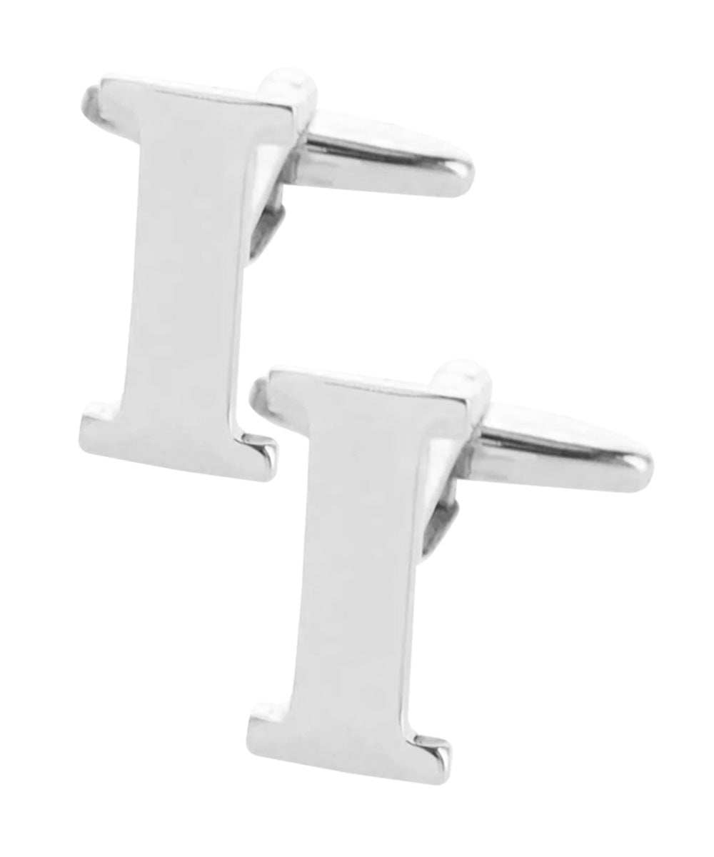 Vittorio Vico Plain Initial Cufflinks in Gift Box - Silver - Initial Cufflinks - Vittorio Vico